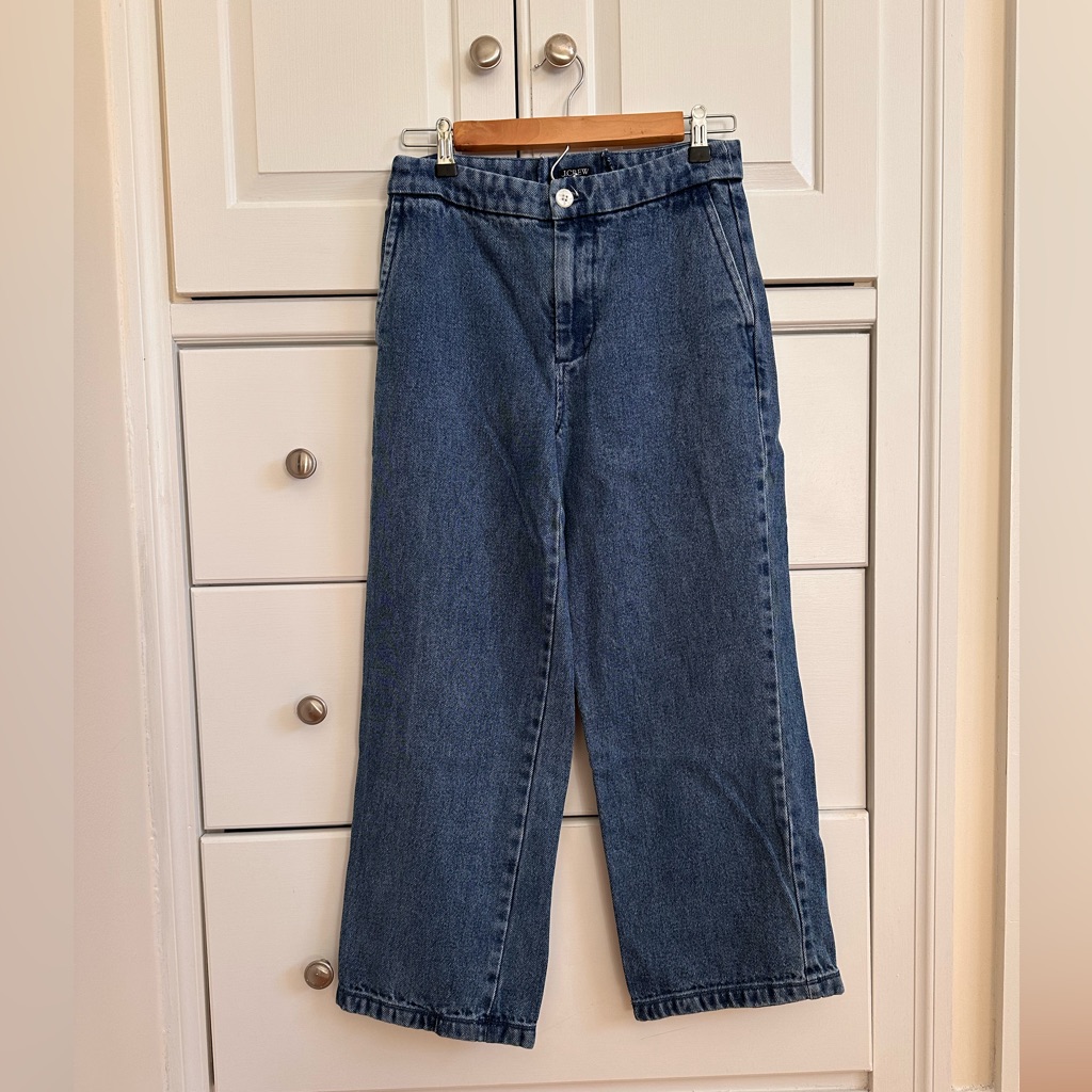 J. Crew Dark Blue Wide Leg Jeans